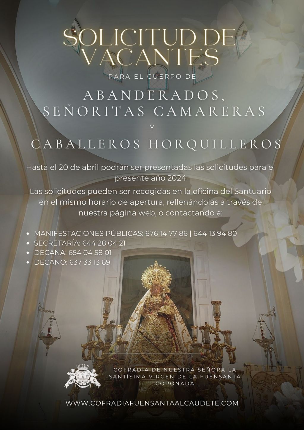 Abierto el plazo para la  presentación de la solicitud de&nbsp;vacantes