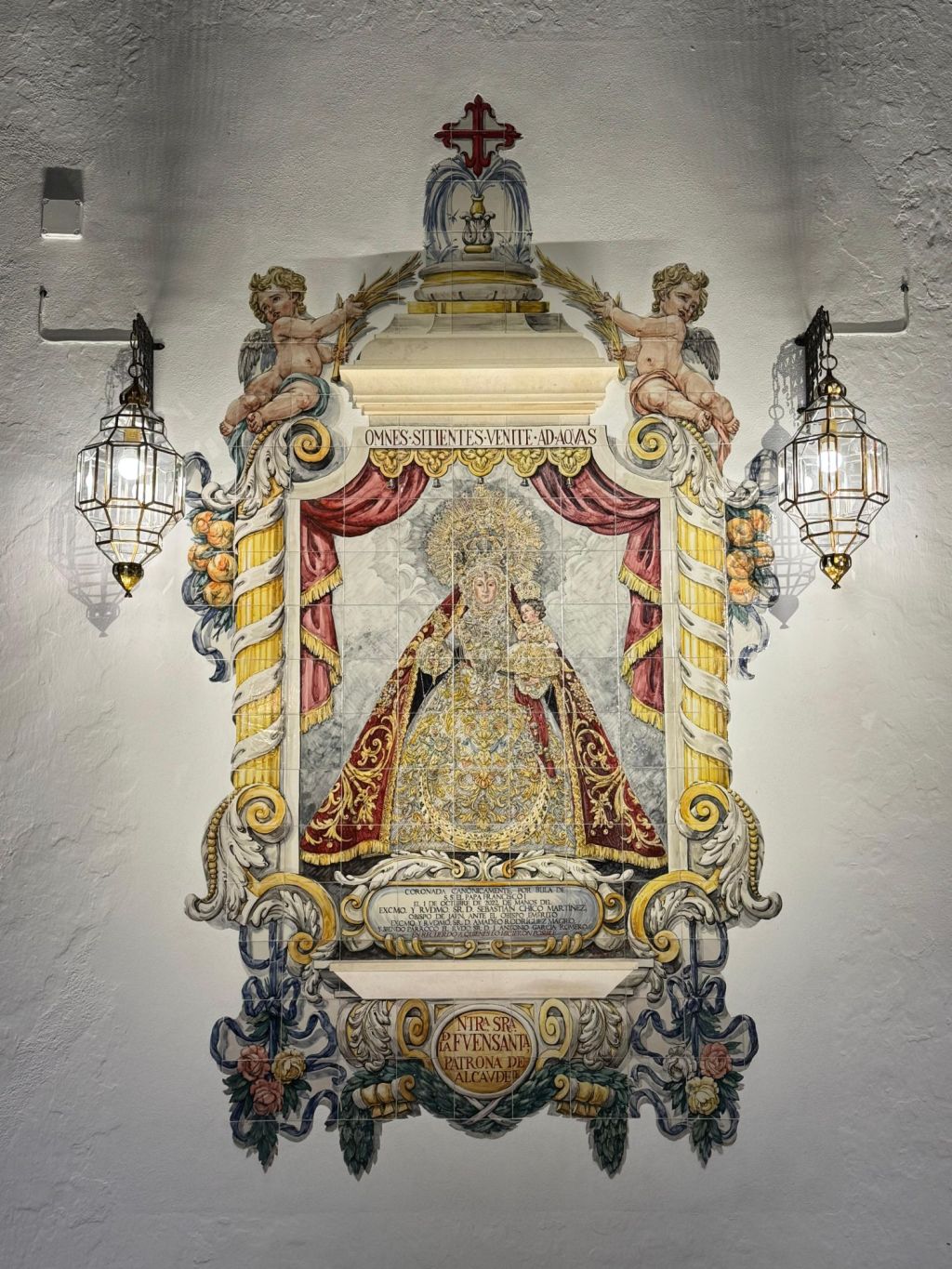 Bendición azulejo conmemorativo de la Coronación Canónica&nbsp;Pontificia